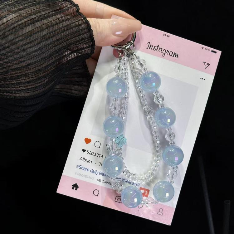 Laser Luminous Beads Phone Chain(Blue) - Lanyards & Wrist Straps by buy2fix | Online Shopping UK | buy2fix