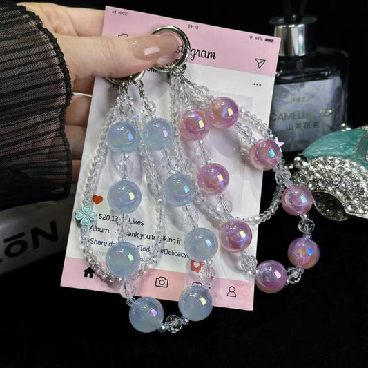 Laser Luminous Beads Phone Chain(Purple) - Lanyards & Wrist Straps by buy2fix | Online Shopping UK | buy2fix