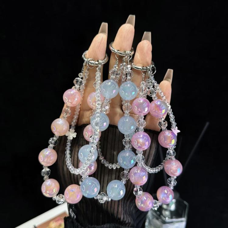 Laser Luminous Beads Phone Chain(Purple) - Lanyards & Wrist Straps by buy2fix | Online Shopping UK | buy2fix