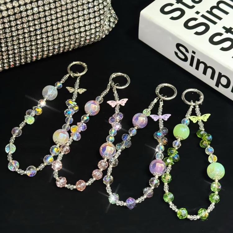 Heidi Beads Bow Pendant Mobile Phone String(Green) - Lanyards & Wrist Straps by buy2fix | Online Shopping UK | buy2fix