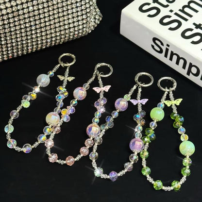 Heidi Beads Bow Pendant Mobile Phone String(Green) - Lanyards & Wrist Straps by buy2fix | Online Shopping UK | buy2fix