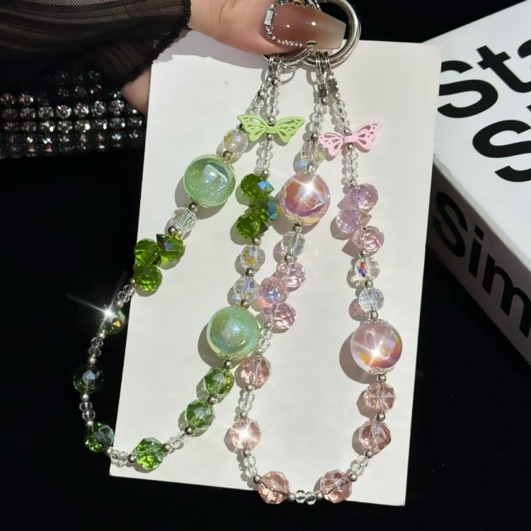 Heidi Beads Bow Pendant Mobile Phone String(White) - Lanyards & Wrist Straps by buy2fix | Online Shopping UK | buy2fix