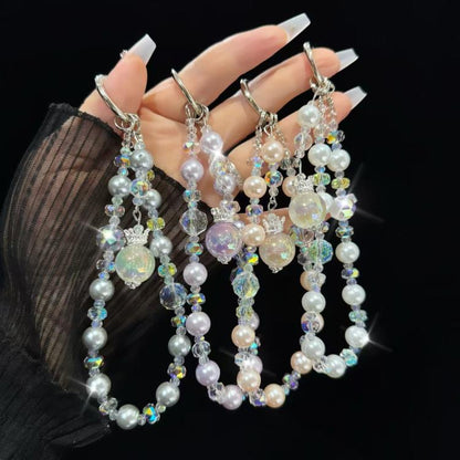 Small Crown Tassel Phone Chain(Pink) - Lanyards & Wrist Straps by buy2fix | Online Shopping UK | buy2fix