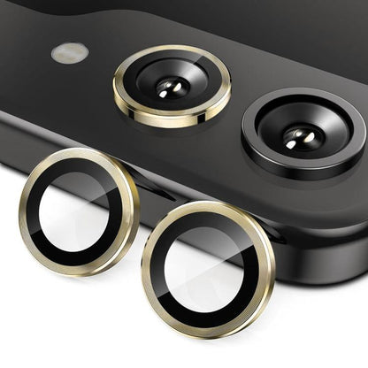 For Samsung Galaxy Z Flip7 ENKAY Hat-Prince 9H Rear Camera Lens Aluminium Alloy Tempered Glass Film(Gold) - Galaxy Z Flip7 5G Tempered Glass by ENKAY | Online Shopping UK | buy2fix