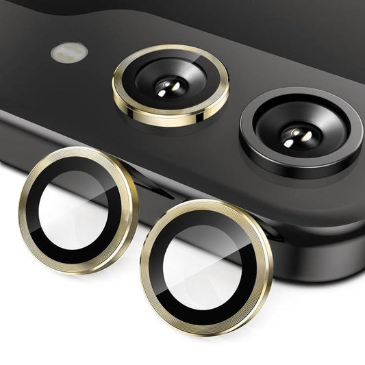 For Samsung Galaxy Z Flip7 ENKAY Hat-Prince 9H Rear Camera Lens Aluminium Alloy Tempered Glass Film(Gold) - Galaxy Z Flip7 5G Tempered Glass by ENKAY | Online Shopping UK | buy2fix