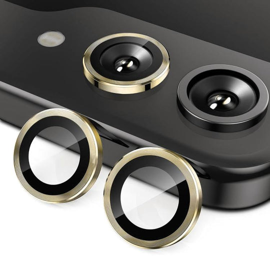 For Galaxy Z Flip7 ENKAY Hat-Prince 9H Rear Camera Lens Aluminium Alloy Tempered Glass Film(Gold)