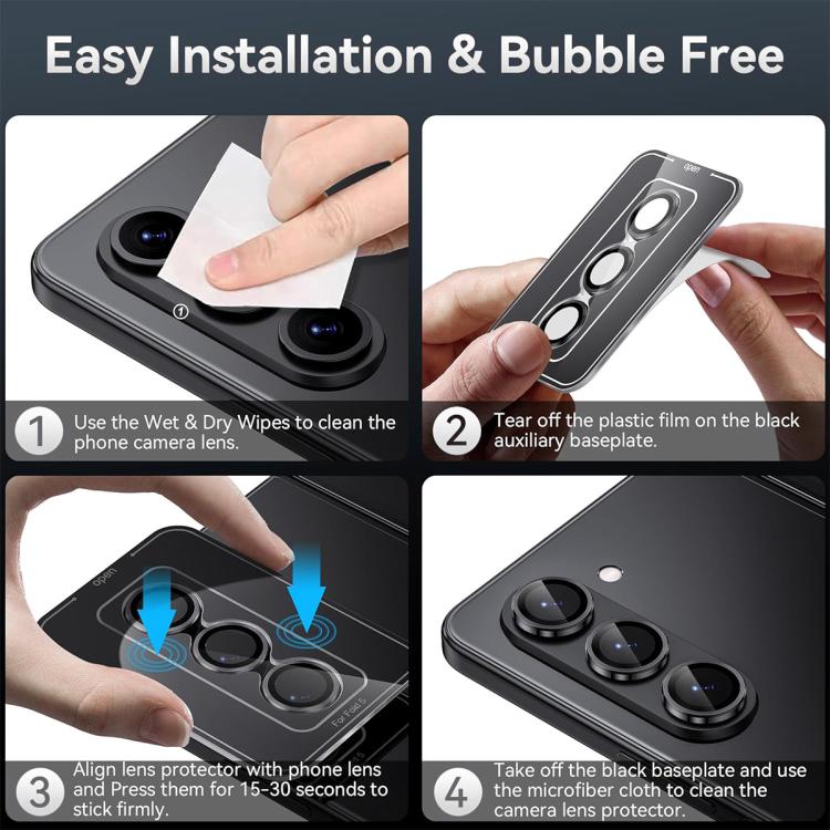 For Samsung Galaxy Z Fold7 ENKAY Hat-Prince 9H Rear Camera Lens Aluminium Alloy Tempered Glass Film(Sierra Blue) - Galaxy Z Fold7 5G Tempered Glass by ENKAY | Online Shopping UK | buy2fix