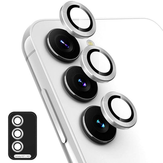 For Galaxy A37 / A57 ENKAY Hat-Prince 9H Rear Camera Lens Aluminium Alloy Tempered Glass Film(Silver)