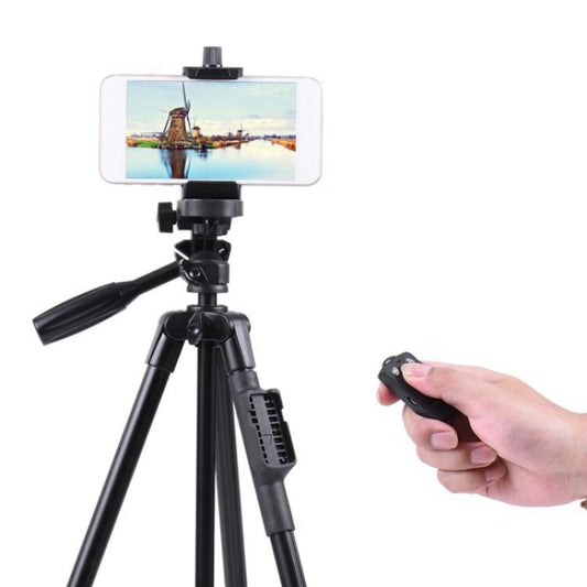 YUNTENG 5208 Professional Tripod Stand with BT Remote For DSLR SLR Camera Phone - Tripods by YUNTENG | Online Shopping UK | buy2fix