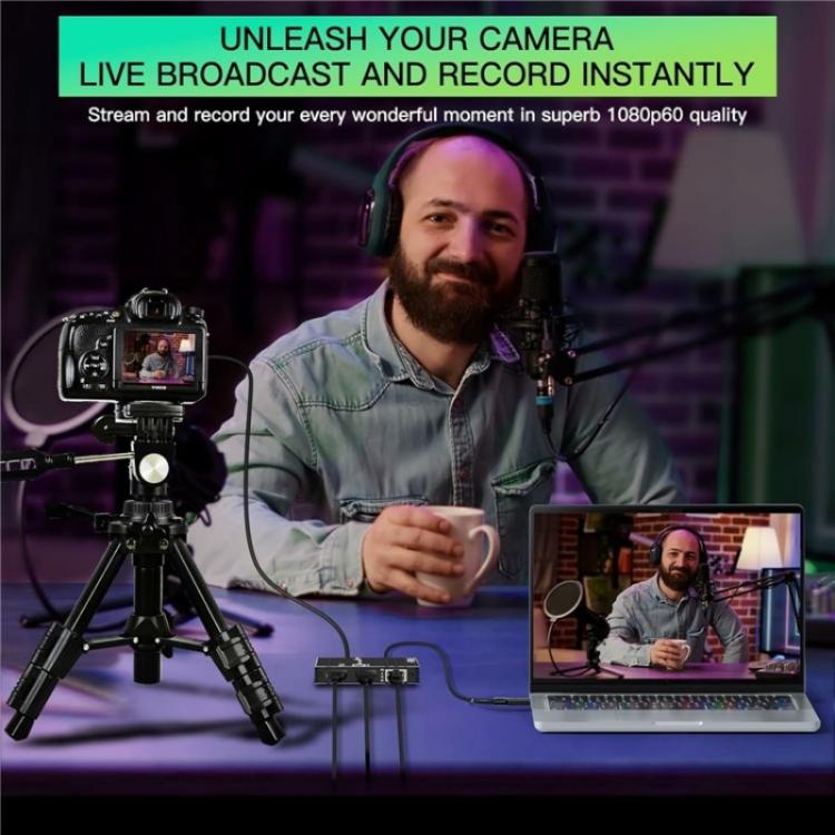 C9 USB 3.0 Gigabit Ethernet Loop Out Adapter 4K 60Hz HDMI Video Capture Card - Adapter by buy2fix | Online Shopping UK | buy2fix