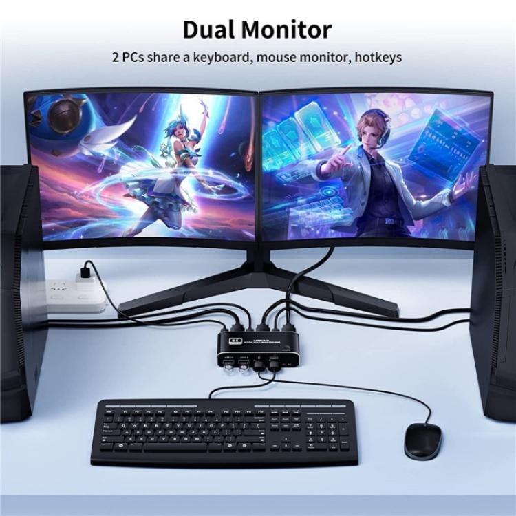 K4 Laptop Game Console 8K Ultra HD USB 3.0 KVM 2x1 Switcher 2 In 1 Out HDMI 2.1 Converter - Switch by buy2fix | Online Shopping UK | buy2fix