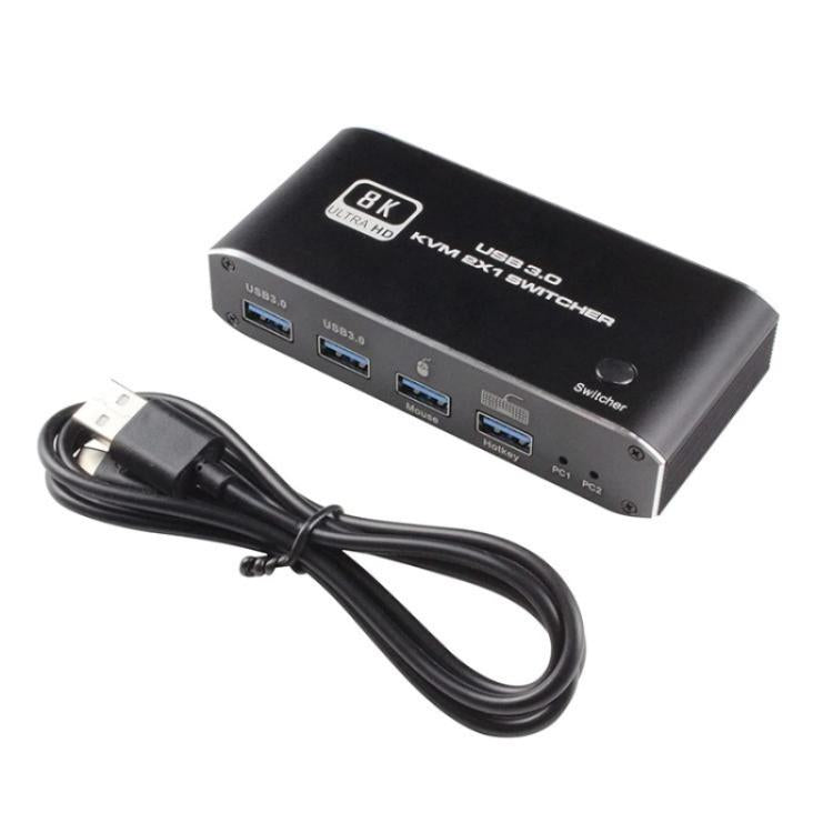 K4 Laptop Game Console 8K Ultra HD USB 3.0 KVM 2x1 Switcher 2 In 1 Out HDMI 2.1 Converter - Switch by buy2fix | Online Shopping UK | buy2fix