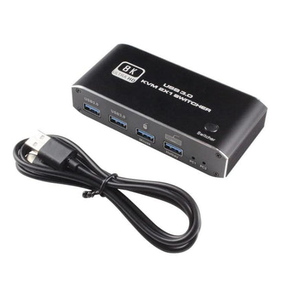 K4 Laptop Game Console 8K Ultra HD USB 3.0 KVM 2x1 Switcher 2 In 1 Out HDMI 2.1 Converter - Switch by buy2fix | Online Shopping UK | buy2fix