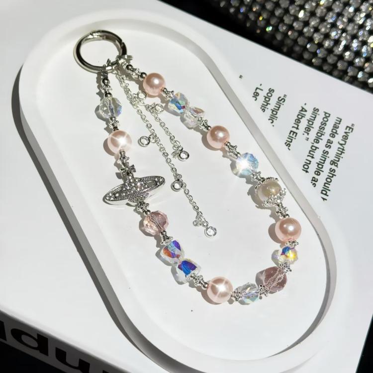 Asteroid Pearl Mobile Phone Chain(Orange) - Lanyards & Wrist Straps by buy2fix | Online Shopping UK | buy2fix