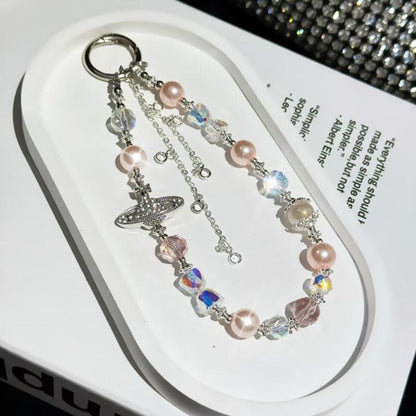 Asteroid Pearl Mobile Phone Chain(Orange) - Lanyards & Wrist Straps by buy2fix | Online Shopping UK | buy2fix