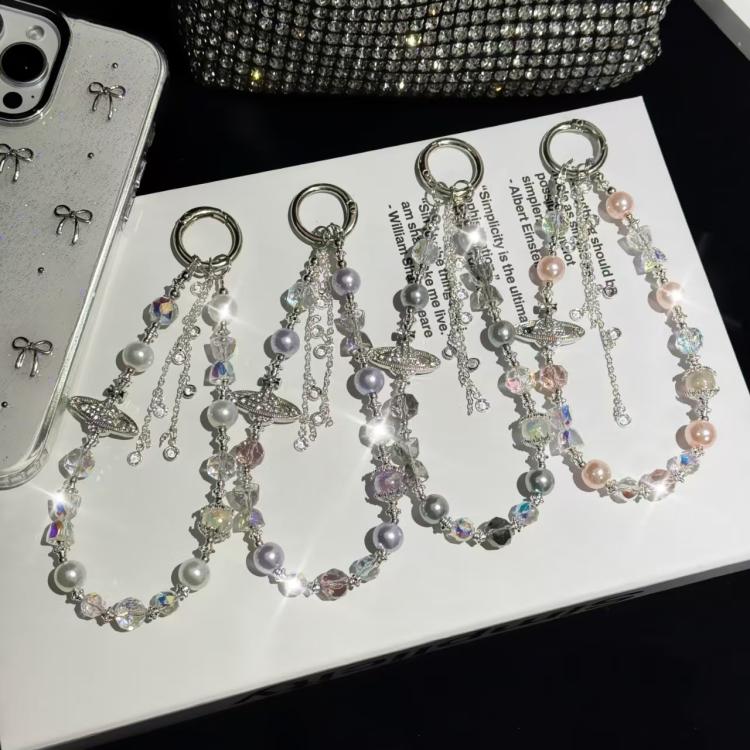 Asteroid Pearl Mobile Phone Chain(Orange) - Lanyards & Wrist Straps by buy2fix | Online Shopping UK | buy2fix