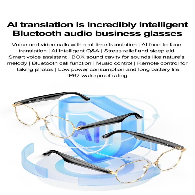 W100B Smart Glasses, Support AI Conversation / AI Intelligent Translation / Bluetooth Call(White) - Smart Glasses by buy2fix | Online Shopping UK | buy2fix