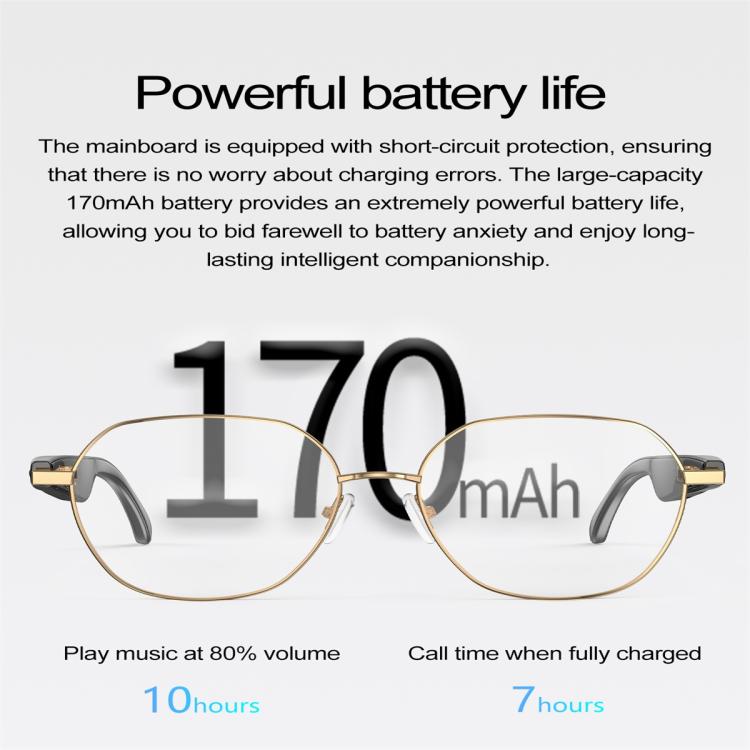 W100B Smart Glasses, Support AI Conversation / AI Intelligent Translation / Bluetooth Call(White) - Smart Glasses by buy2fix | Online Shopping UK | buy2fix