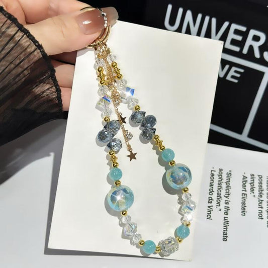 Heidi Beads Star Pendant Mobile Phone Chain(Blue) - Lanyards & Wrist Straps by buy2fix | Online Shopping UK | buy2fix