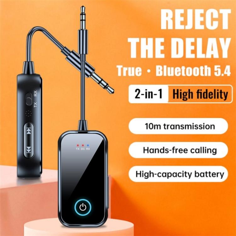 T80 2-in-1 Car AUX / TV / Speakers Wireless Bluetooth-Compatible 5.4 Receiver / Transmitter - Bluetooth Adapters by buy2fix | Online Shopping UK | buy2fix