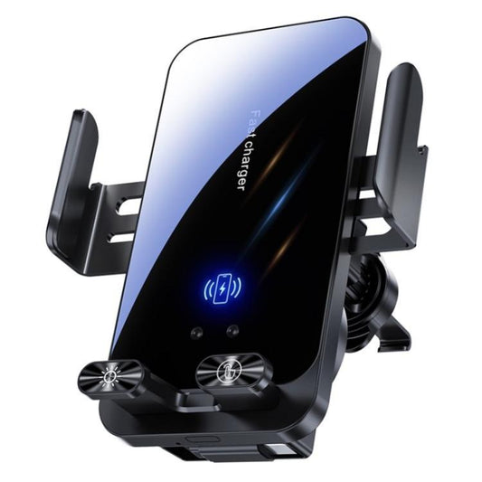 SD05 With Retractable Type-C Cable Car Phone Holder Wireless Charging Mount - Car Charger by buy2fix | Online Shopping UK | buy2fix