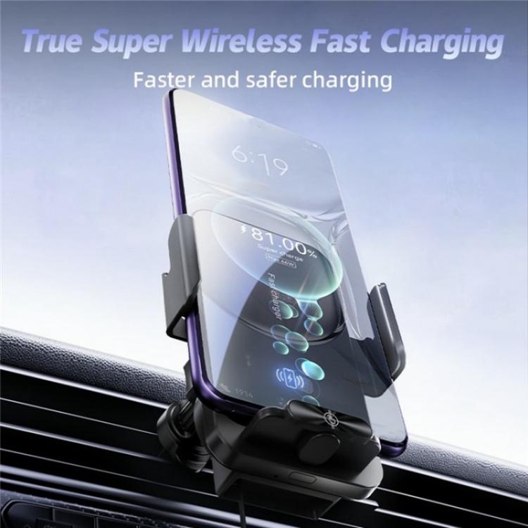 SD06 Car Air Vent Mount Anti Shake Automatic Clamping Wireless Charging Phone Stand - Car Charger by buy2fix | Online Shopping UK | buy2fix