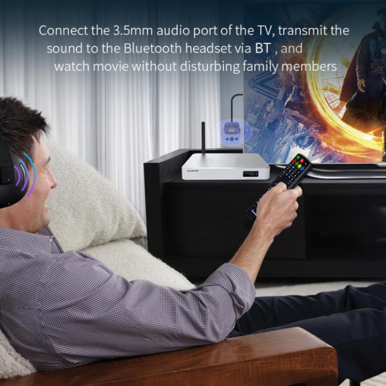 BR17 Bass Boost 2 In 1 Digital Display Bluetooth-Compatible Receiver Transmitter Audio Adapter - Audio Receiver Transmitter by buy2fix | Online Shopping UK | buy2fix