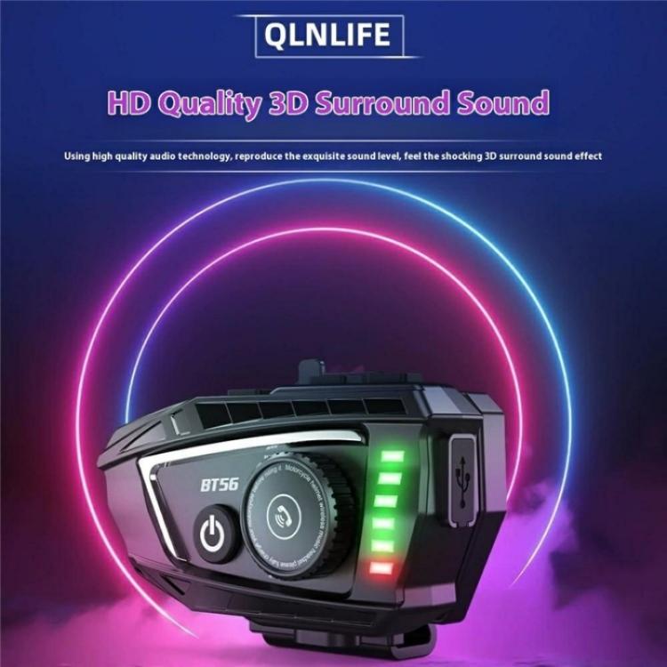 BT56 Rhythm Light Effects Motorcycle Helmet Headphone Bluetooth-Compatible Music Headset - Motorcycle Walkie Talkie by buy2fix | Online Shopping UK | buy2fix