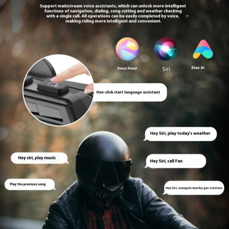 BT56 Rhythm Light Effects Motorcycle Helmet Headphone Bluetooth-Compatible Music Headset - Motorcycle Walkie Talkie by buy2fix | Online Shopping UK | buy2fix