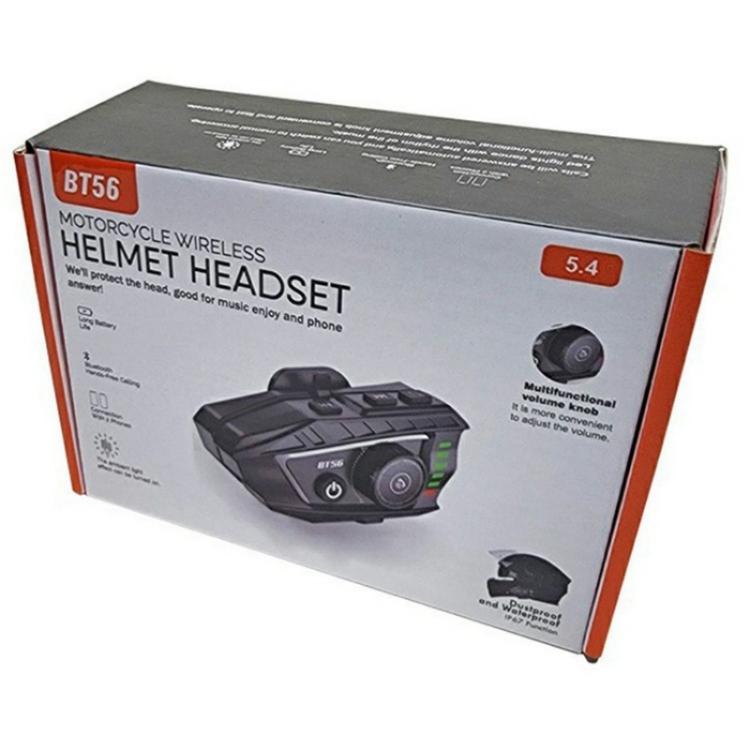 BT56 Rhythm Light Effects Motorcycle Helmet Headphone Bluetooth-Compatible Music Headset - Motorcycle Walkie Talkie by buy2fix | Online Shopping UK | buy2fix