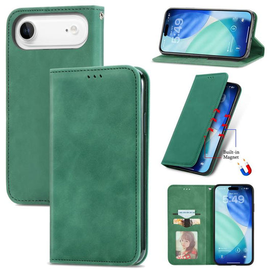 For iPhone Air Retro Skin Feel Magnetic Flip Leather Phone Case(Green) - iPhone Air Cases by buy2fix | Online Shopping UK | buy2fix