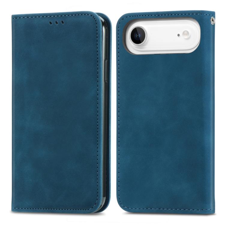 For iPhone Air Retro Skin Feel Magnetic Flip Leather Phone Case(Blue) - iPhone Air Cases by buy2fix | Online Shopping UK | buy2fix