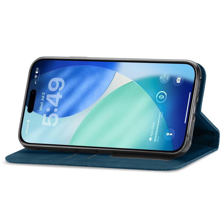 For iPhone Air Retro Skin Feel Magnetic Flip Leather Phone Case(Blue) - iPhone Air Cases by buy2fix | Online Shopping UK | buy2fix