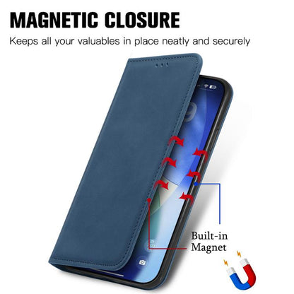 For iPhone Air Retro Skin Feel Magnetic Flip Leather Phone Case(Blue) - iPhone Air Cases by buy2fix | Online Shopping UK | buy2fix