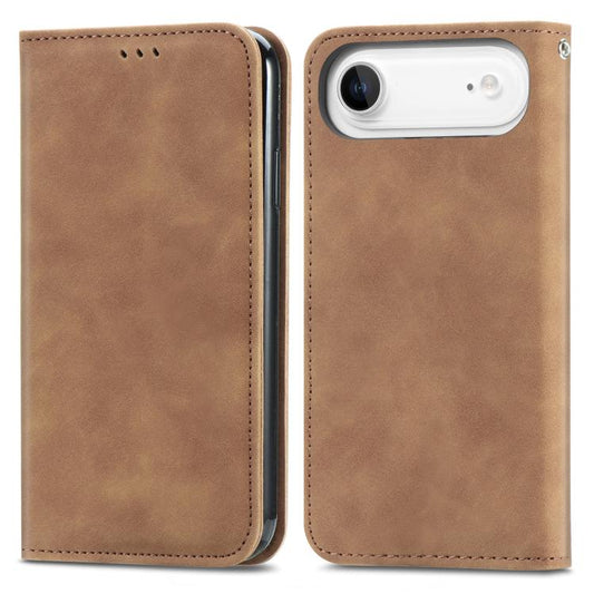 For iPhone Air Retro Skin Feel Magnetic Flip Leather Phone Case(Brown) - iPhone Air Cases by buy2fix | Online Shopping UK | buy2fix