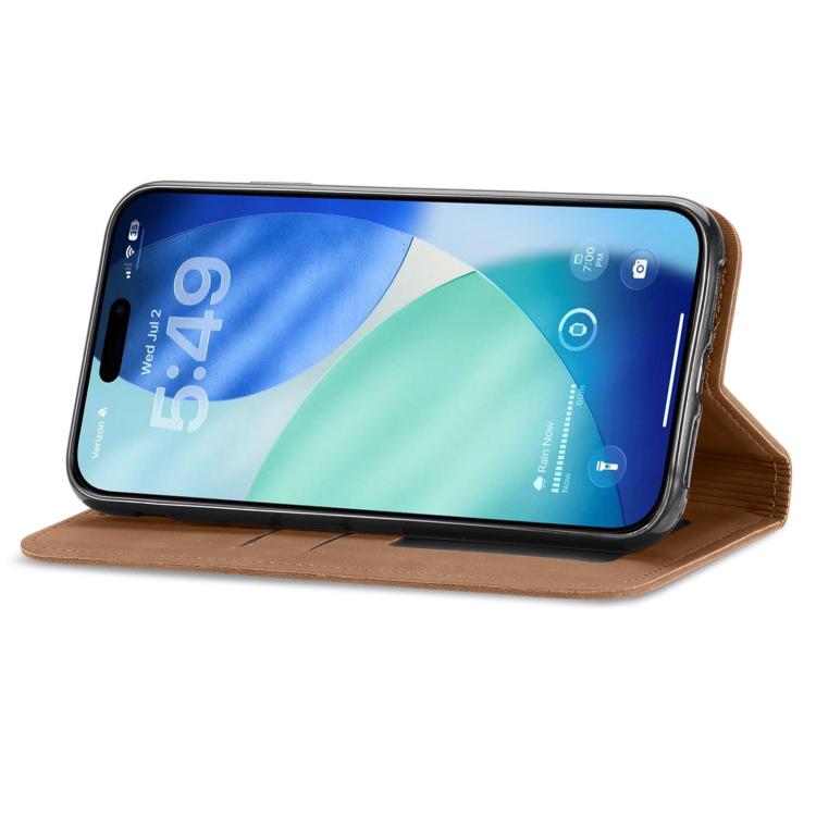 For iPhone Air Retro Skin Feel Magnetic Flip Leather Phone Case(Brown) - iPhone Air Cases by buy2fix | Online Shopping UK | buy2fix