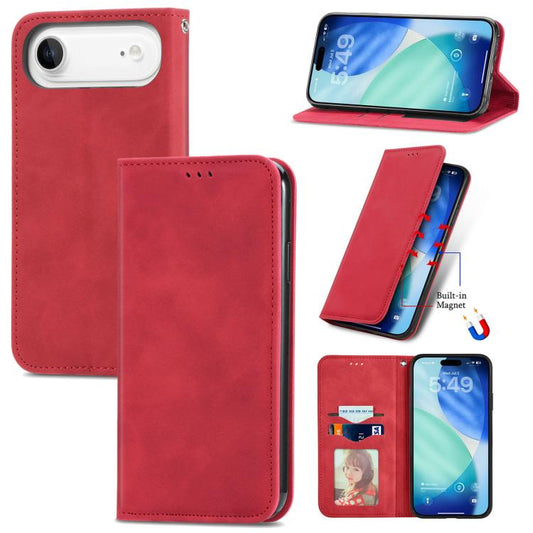 For iPhone Air Retro Skin Feel Magnetic Flip Leather Phone Case(Red) - iPhone Air Cases by buy2fix | Online Shopping UK | buy2fix