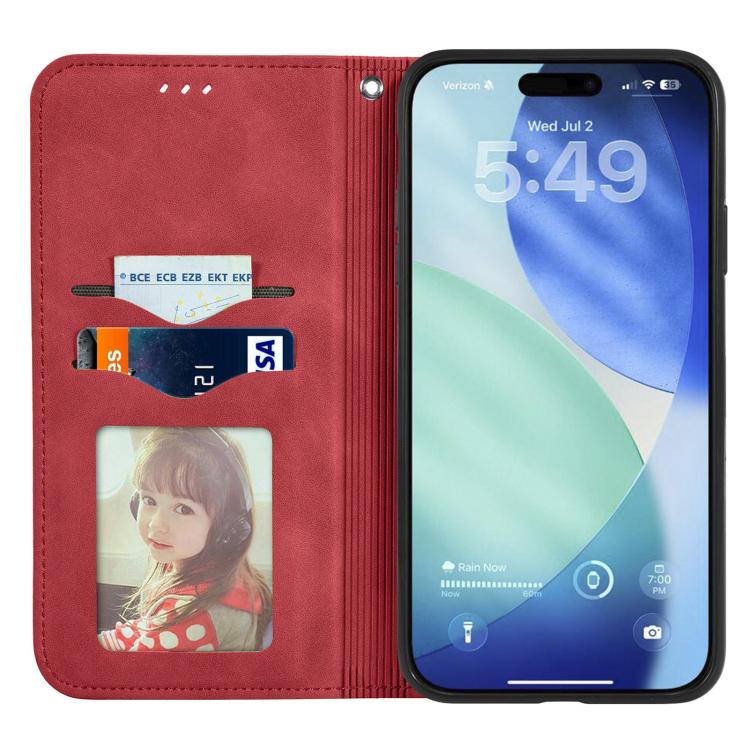 For iPhone Air Retro Skin Feel Magnetic Flip Leather Phone Case(Red) - iPhone Air Cases by buy2fix | Online Shopping UK | buy2fix