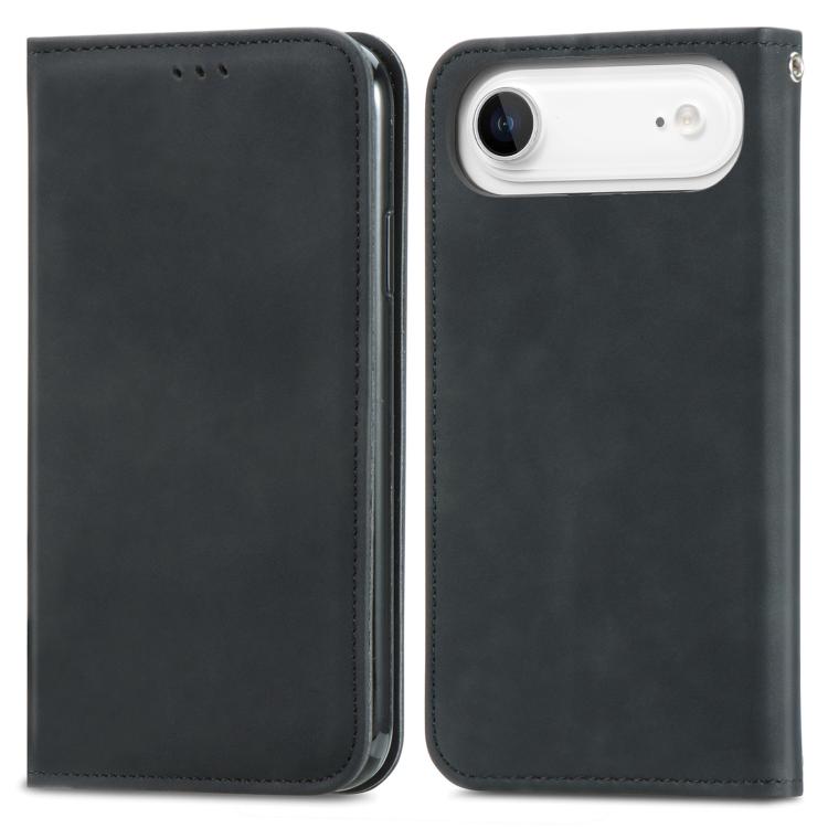 For iPhone Air Retro Skin Feel Magnetic Flip Leather Phone Case(Black) - iPhone Air Cases by buy2fix | Online Shopping UK | buy2fix