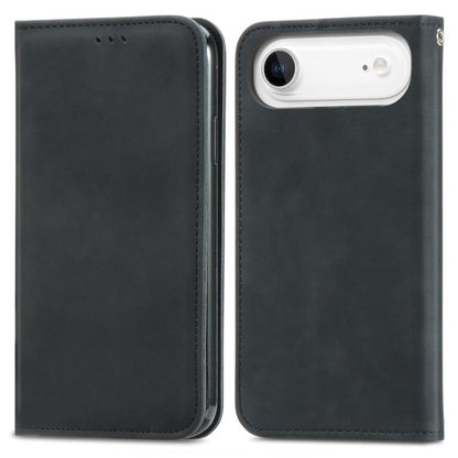 For iPhone Air Retro Skin Feel Magnetic Flip Leather Phone Case(Black) - iPhone Air Cases by buy2fix | Online Shopping UK | buy2fix