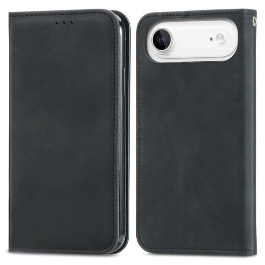 For iPhone Air Retro Skin Feel Magnetic Flip Leather Phone Case(Black) - iPhone Air Cases by buy2fix | Online Shopping UK | buy2fix