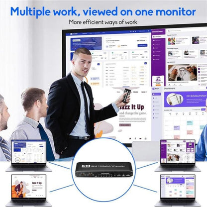 JQF2 4K Seamless Switcher Screen Splitter Multiple Display Modes 6 in 1 Out HDMI Multiviewer, Plug:US Plug - Splitter by buy2fix | Online Shopping UK | buy2fix