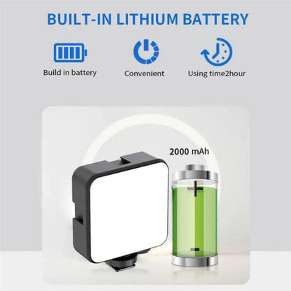 JMARY FM-59R Dimmable Video Recording Mini Fill Light with 3 Cold Shoe Mounts -  by Jmary | Online Shopping UK | buy2fix