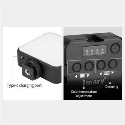 JMARY FM-59R Dimmable Video Recording Mini Fill Light with 3 Cold Shoe Mounts -  by Jmary | Online Shopping UK | buy2fix