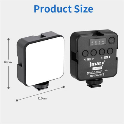 JMARY FM-59R Dimmable Video Recording Mini Fill Light with 3 Cold Shoe Mounts -  by Jmary | Online Shopping UK | buy2fix