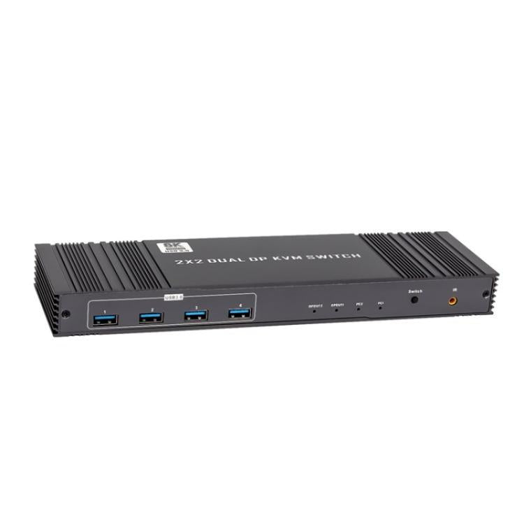 K10-2 For 2 Computers/Monitors USB 3.0 Dual DP Output 8K 60Hz 2x2 Version 2.1 KVM Switcher, Plug:US Plug - Switch by buy2fix | Online Shopping UK | buy2fix