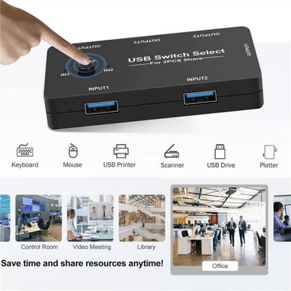 U7 PC Game Console 4 In 1 USB Switch HUB 2 Input 4 Output KVM Splitter USB Shared Switcher - Switch by buy2fix | Online Shopping UK | buy2fix