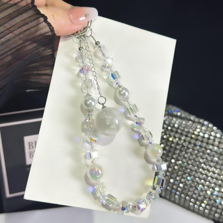 Cloud Glow-In-The-Dark Bead Pendant Mobile Phone Chain(White) - Lanyards & Wrist Straps by buy2fix | Online Shopping UK | buy2fix