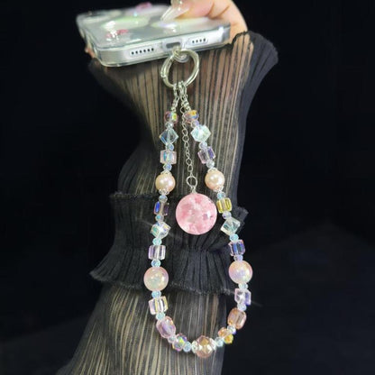 Cloud Glow-In-The-Dark Bead Pendant Mobile Phone Chain(Pink) - Lanyards & Wrist Straps by buy2fix | Online Shopping UK | buy2fix