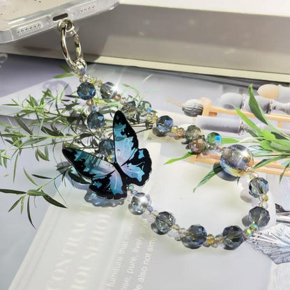 Three-Dimensional Nepalese Butterfly Mobile Phone Chain(Blue) - Lanyards & Wrist Straps by buy2fix | Online Shopping UK | buy2fix